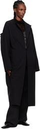 Y's Black U-Drop Sleeve Coat
