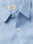 Faherty - Laguna Checked Linen Shirt - Blue