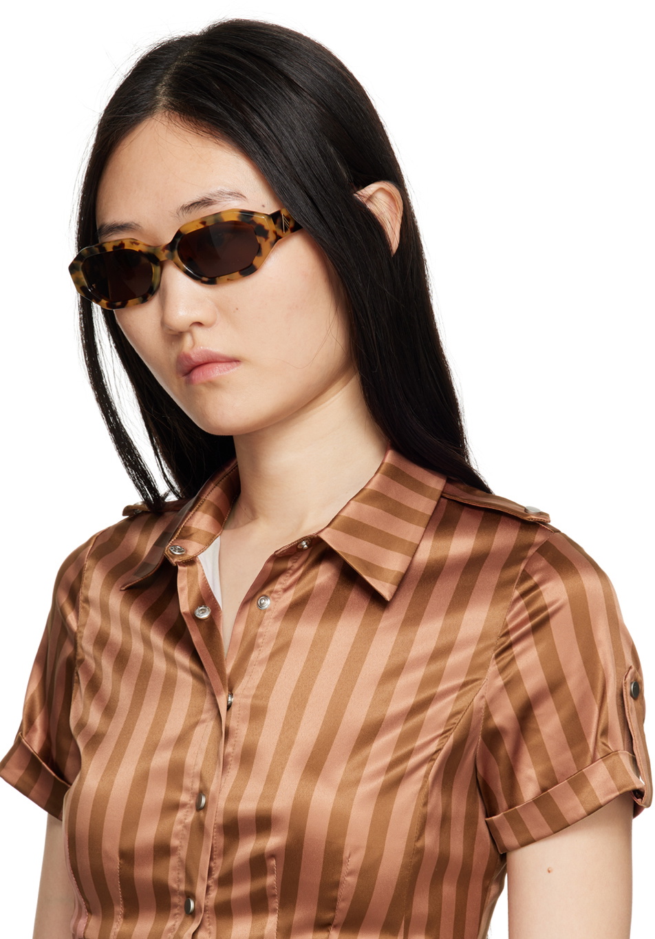 Linda Farrow x Attico Irene Tortoiseshell Sunglasses The Attico Tortoiseshell Linda Farrow Edition Irene  main image 2