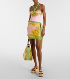 Versace Cotton and silk voile beach cover-up