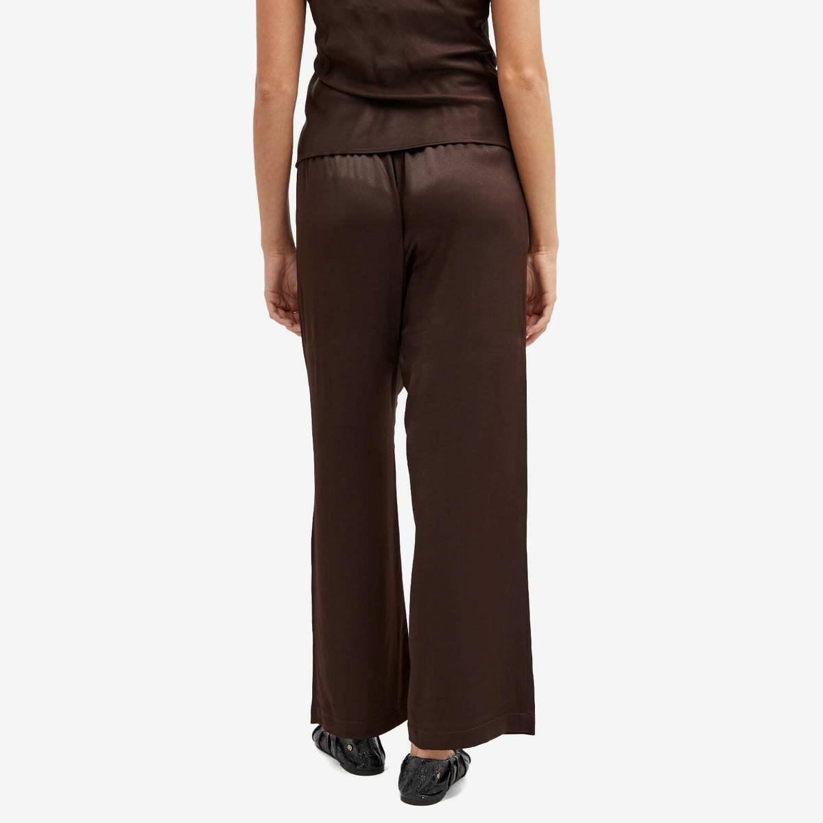 DONNI. Women's Satiny Simple Pant in Espresso