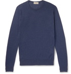 John Smedley - Slim-Fit Sea Island Cotton and Cashmere-Blend Sweater - Blue