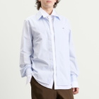 Acne Studios Men's Sont Poplin Long Sleeve Shirt in Blue/White