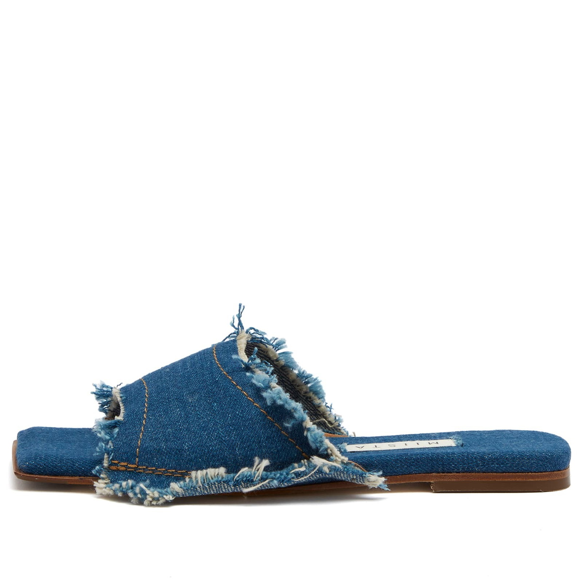 MIISTA Women's Candela Denim Sandals in Blue Denim