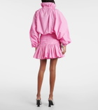 Patou Tie-neck oversized faille top