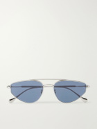 Oliver Peoples - Jil Sander Aviator-Style Silver-Tone Sunglasses
