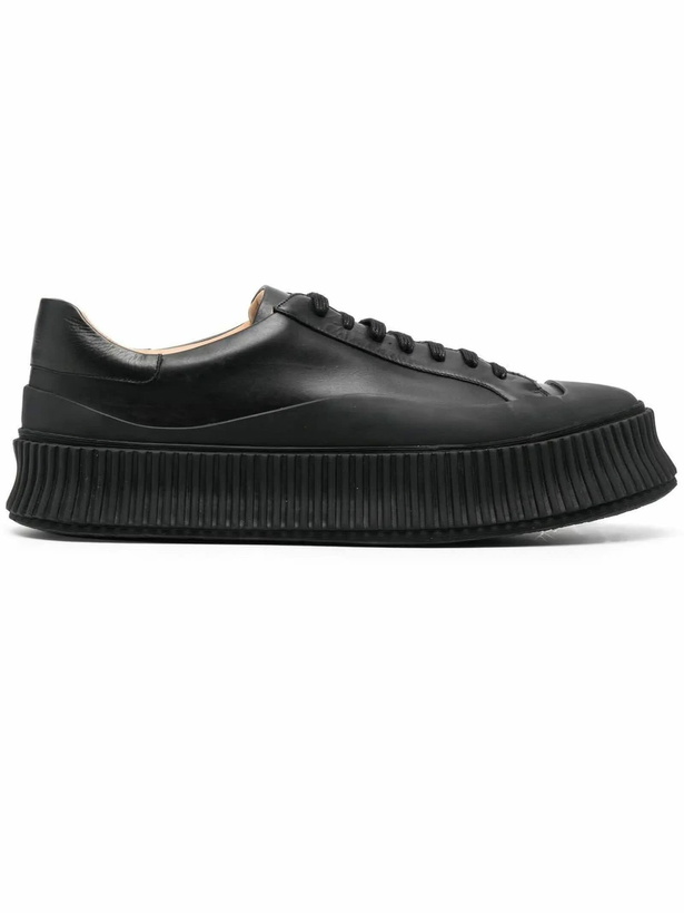 Photo: Jil Sander Black Leather Sneakers