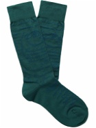 Berluti - Cotton-Blend Jacquard Socks - Blue