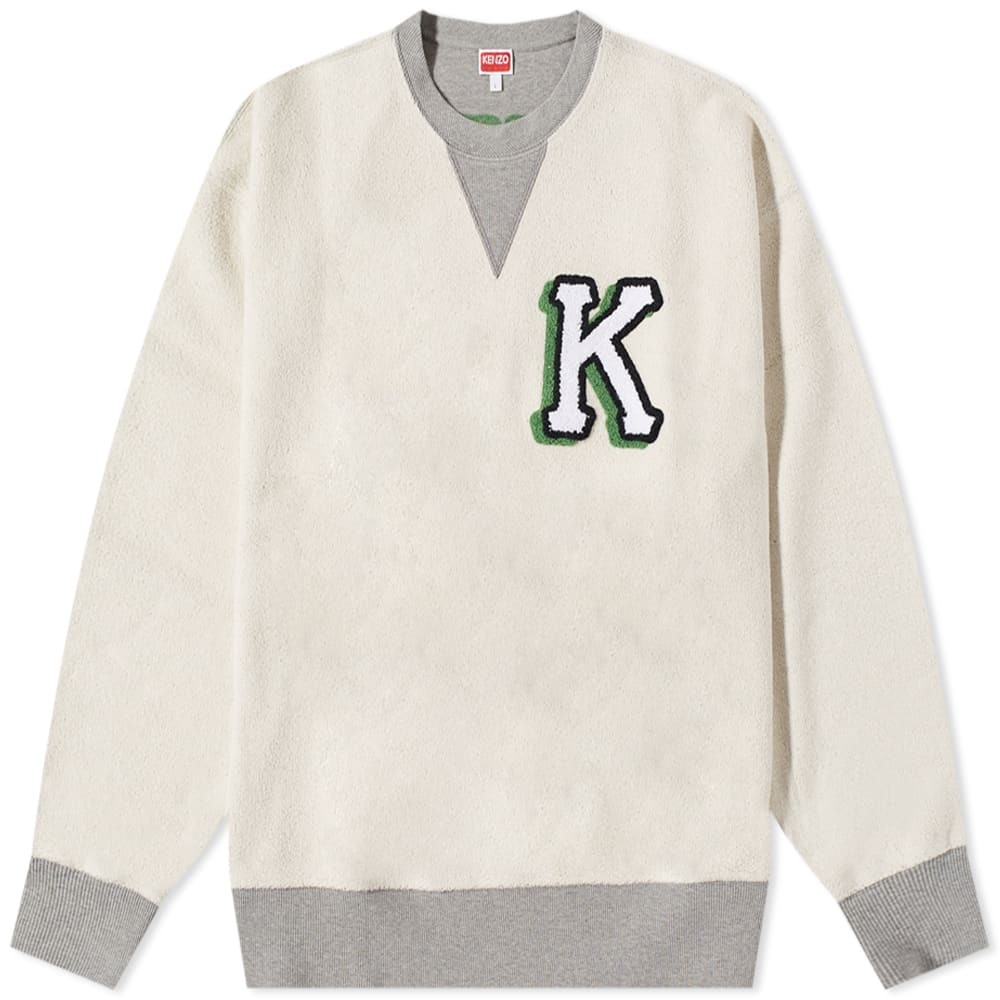 Kenzo Men's K Back Logo Crew Sweat in Pearl Grey Kenzo