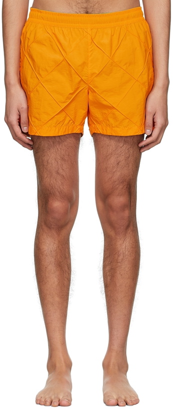 Photo: Bottega Veneta Orange Nylon Swim Shorts