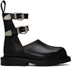 Toga Pulla Black Buckle Ankle Boots