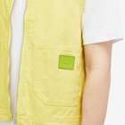 Acne Studios Men's Ohada Canvas Vest in Dusty Yellow