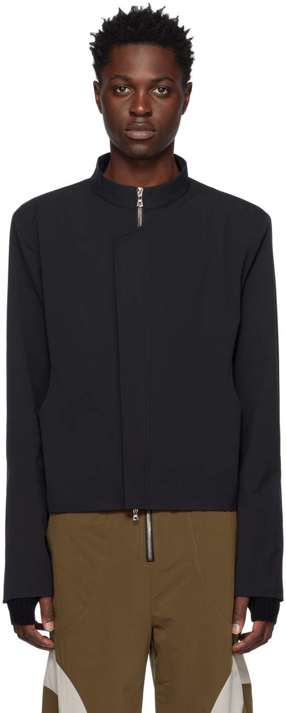 Uncertain Factor Black Waist Cutout Jacket