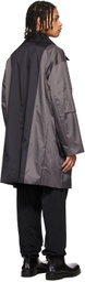 JERIH Black Colorblocked Coat