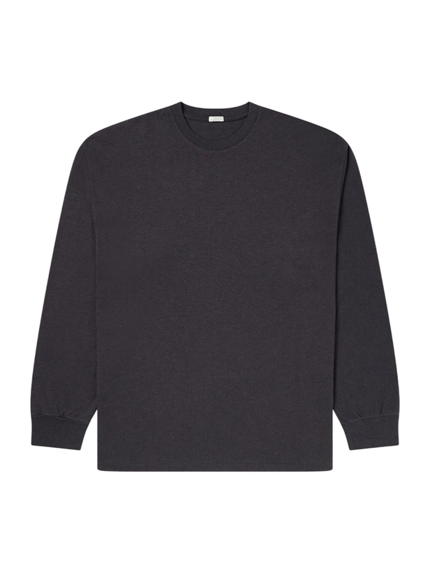 Photo: A.PRESSE - Cotton and Cashmere-Blend T-Shirt - Gray