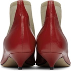 The Row Beige & Red Mesh Boots