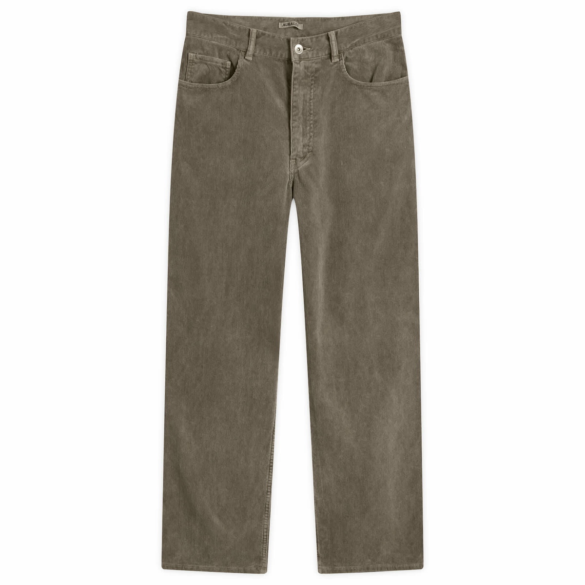 Auralee Men's Finx Corduroy Trousers in Khaki/Beige Auralee