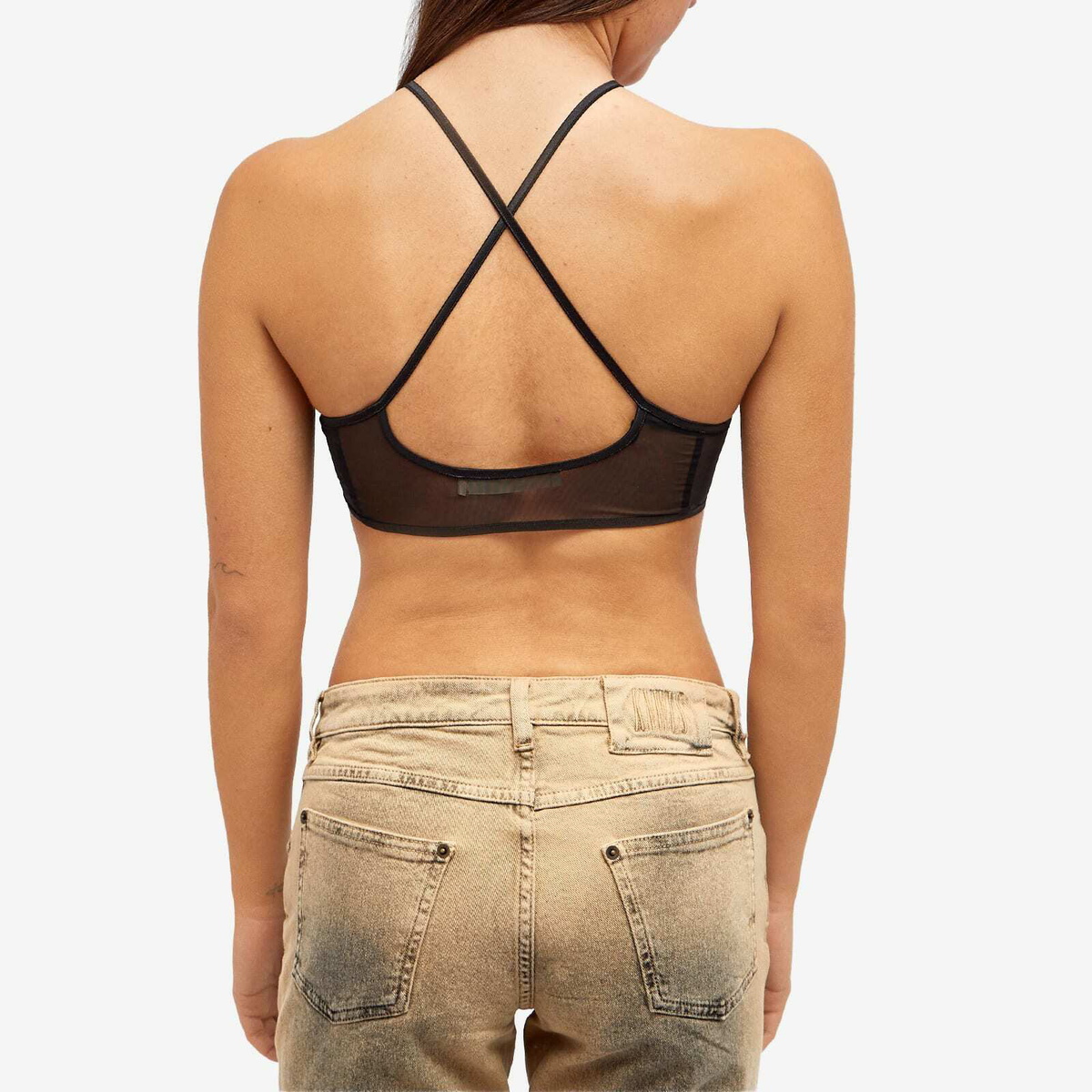 KNWLS Women's Chk Bra in Black