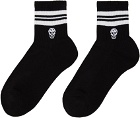 Alexander McQueen Black Skull Sport Socks