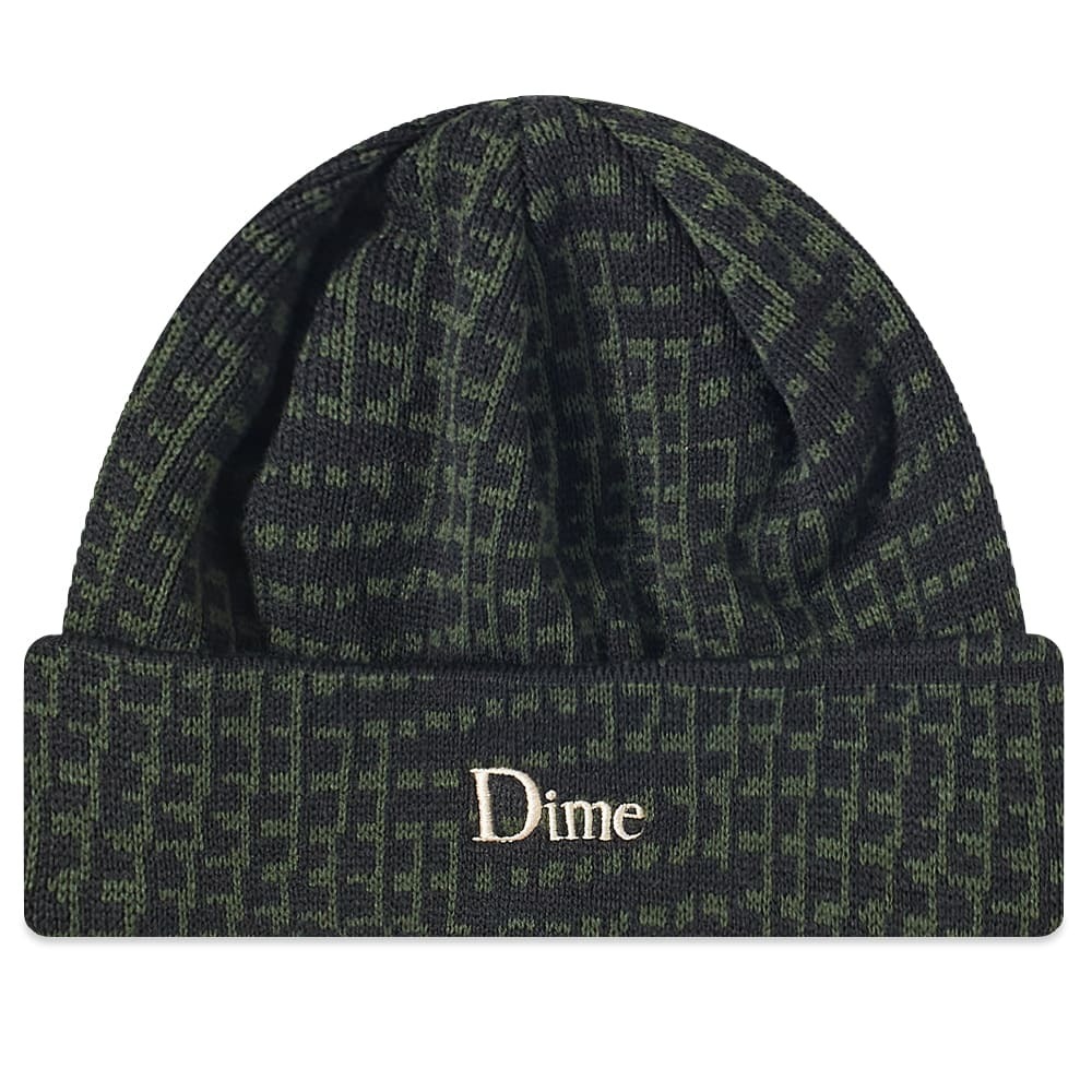 Dime Men's Classic Logo Warp Beanie in Dark Forest