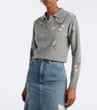Erdem Floral intarsia wool polo sweater