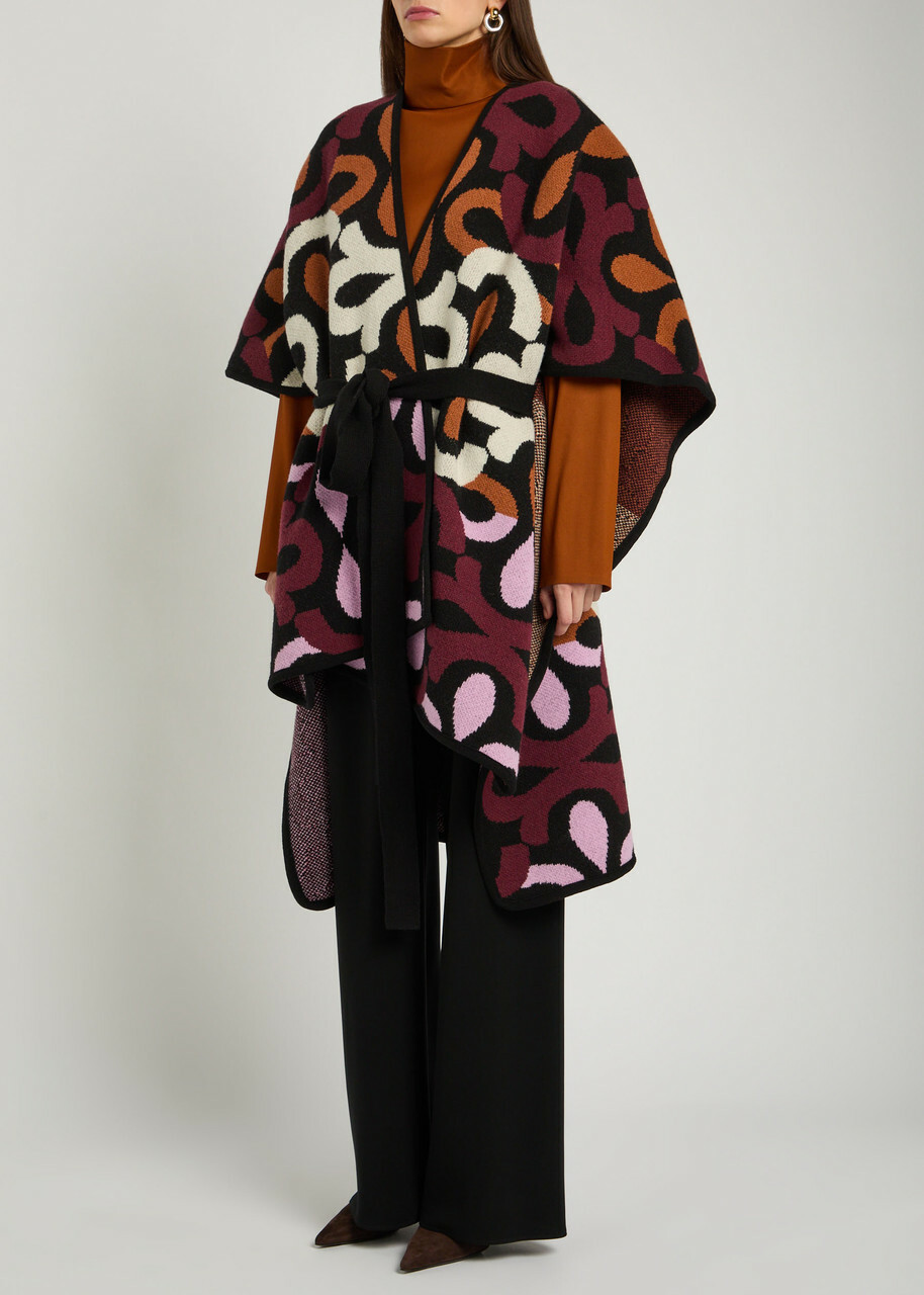 LA Double J Maiolika Patterned Wool Robe - Multicoloured - One Size