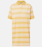 Prada Striped cotton piqué minidress