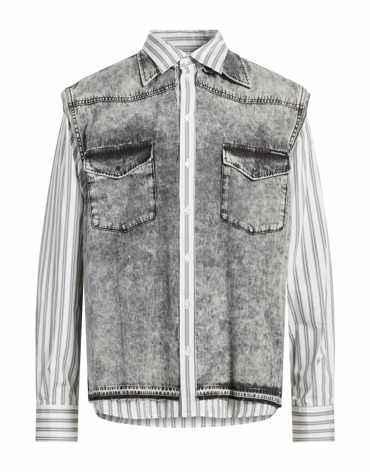 Dolce & gabbana Mens Denim shirt in Light grey