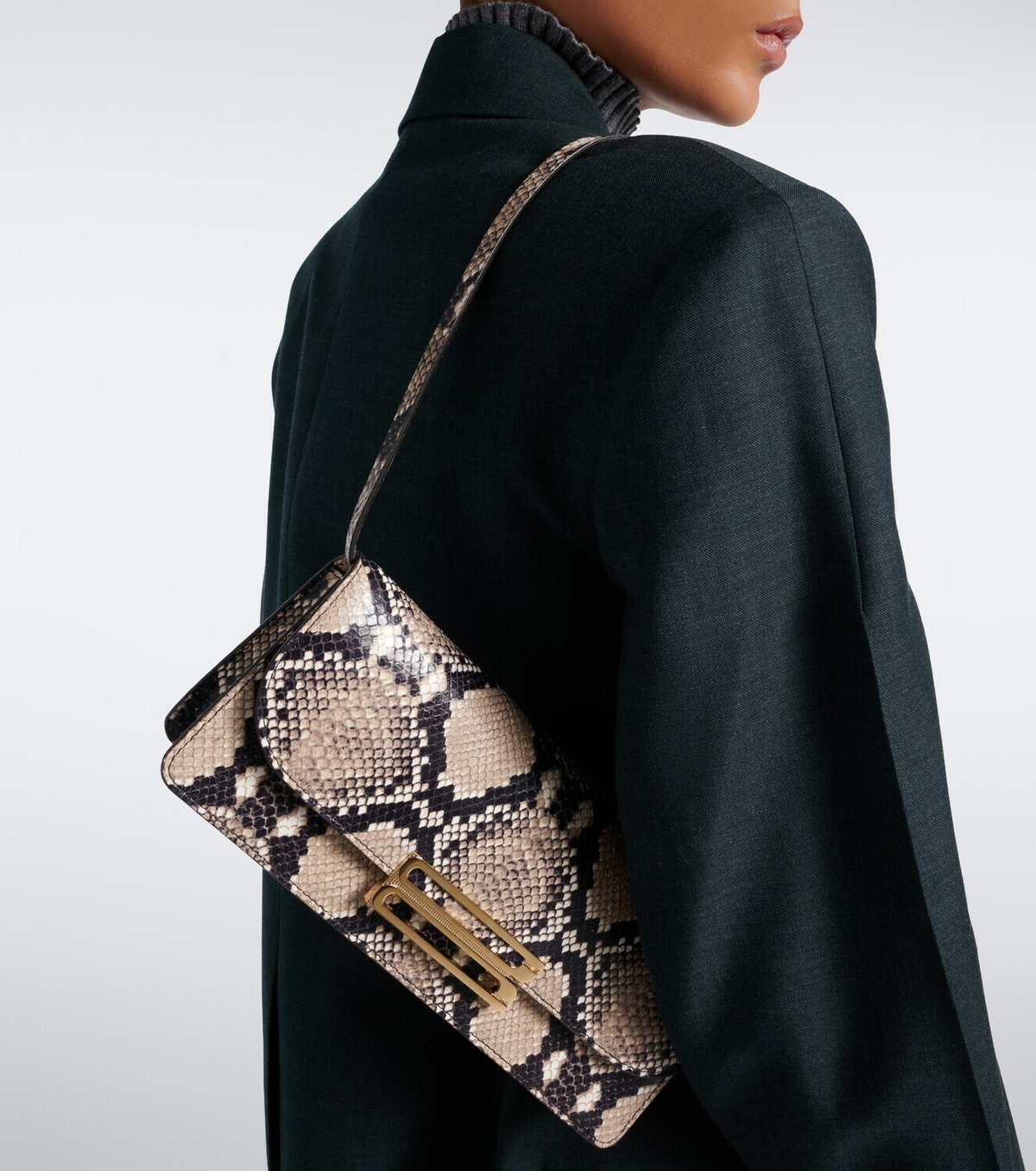 Victoria Beckham Dorian East-West leather clutch