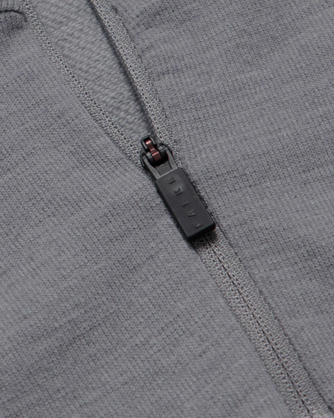 Falke - Printed Virgin Wool-Blend Jersey Half-Zip Ski Base Layer - Gray