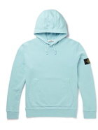 Stone Island - Logo-Appliquéd Cotton-Jersey Hoodie - Blue