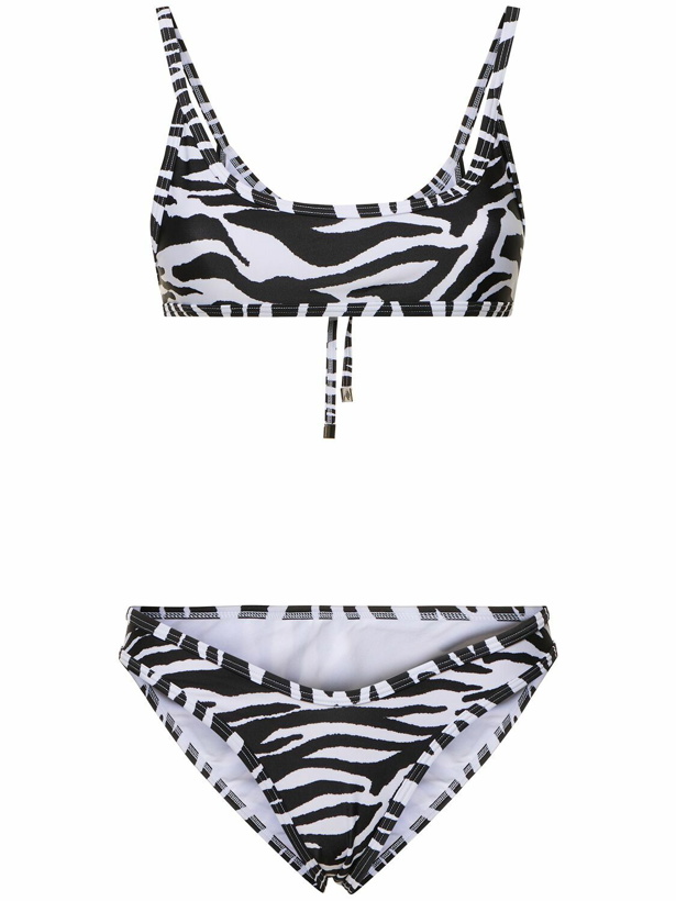 Photo: THE ATTICO Printed Lycra Bikini Set