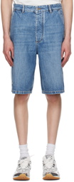 Bottega Veneta Blue Vintage Denim Cargo Shorts