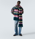 ERL Striped alpaca wool and mohair-blend scarf