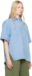 ADER error Blue Half Sleeve Product. 57 Denim Shirt
