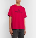 Balenciaga - Logo-Print Cotton-Jersey T-Shirt - Red