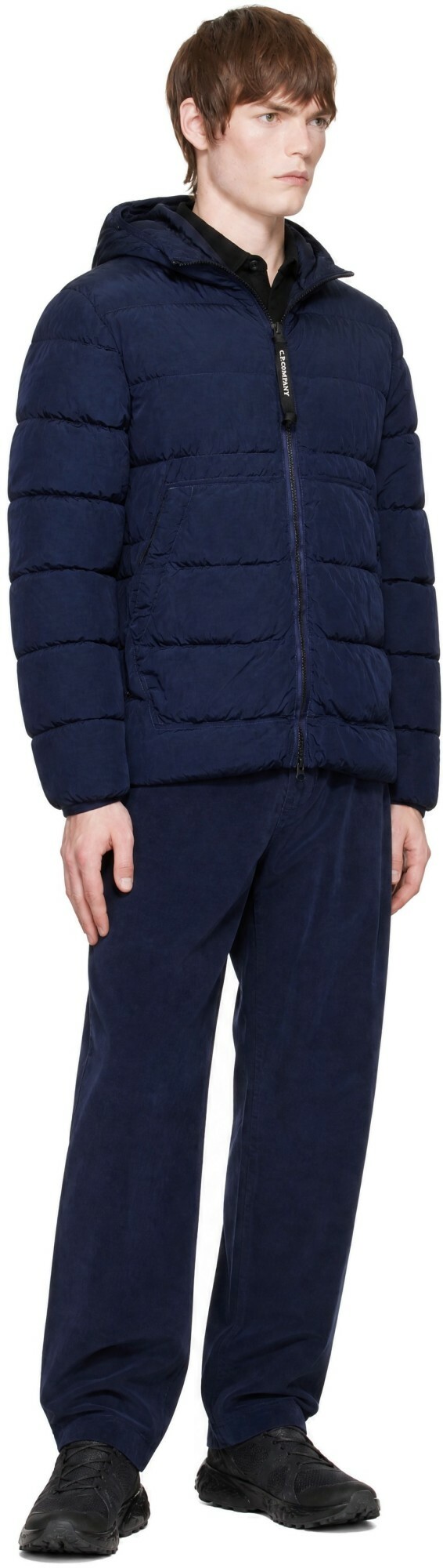 C.P. Company Navy Chrome-R Goggle Down Jacket