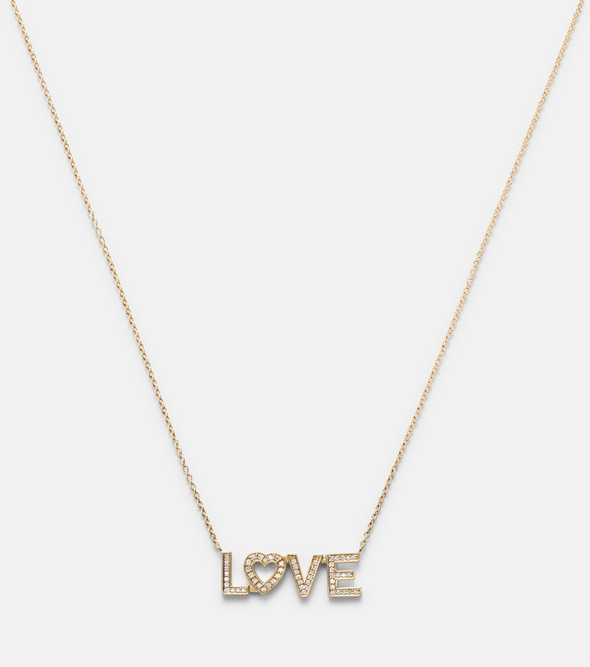 Sophie Bille Brahe Love 18kt gold necklace with diamonds