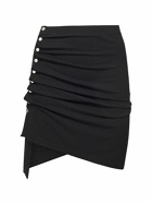 RABANNE Light Jersey Draped Mini Skirt