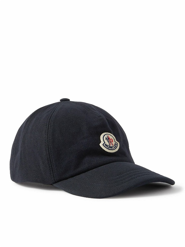 Photo: Moncler - Logo-Appliquéd Brushed Cotton-Jersey Baseball Cap