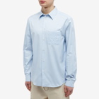 Loewe Men's Anagram Debossed Shirt in Light Blue