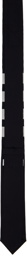 Thom Browne Navy Wool 4-Bar Tie