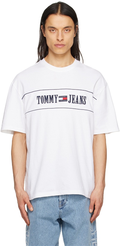 Photo: Tommy Jeans White Retro Skater T-Shirt