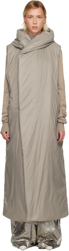 Photo: Rick Owens DRKSHDW Taupe Concordians Hooded Liner Coat