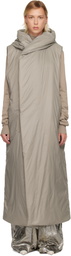 Rick Owens DRKSHDW Taupe Concordians Hooded Liner Coat