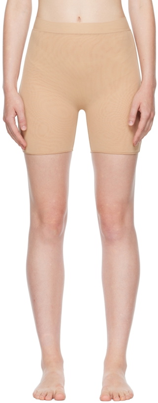 Photo: SKIMS Beige Summer Mesh Boy Shorts