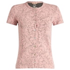 Fruity Booty Women's Posy Jaquard Short Sleeve Top in Pink/Grey