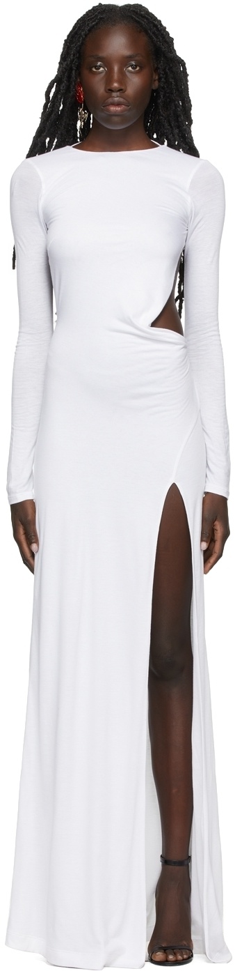 Photo: J6 White Draped T-Shirt Long Dress
