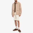 Beams Plus Men's Seersucker Check Zip Blouson Jacket in Light Brown Check