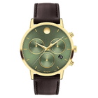 Movado Museum Classic Chronograph Quartz Green Dial Mens Watch 607890